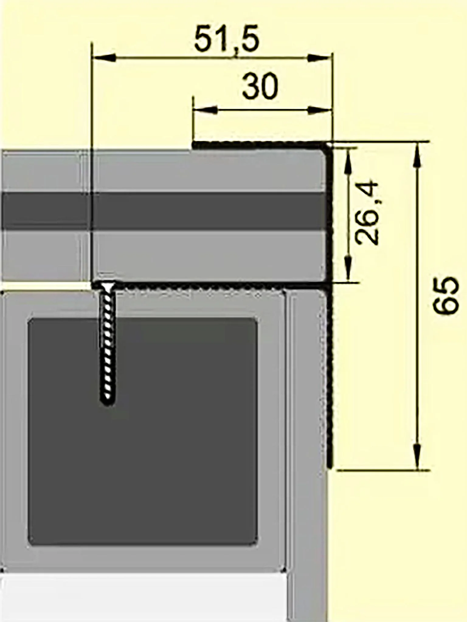 Профиль алюминиевый F-образный, 65 X 30, 270 см, для ступеней, террасной доски, Венге, 1 шт Купить оптом Профиль алюминиевый F-образный, 65 X 30, 270 см, для ступеней, террасной доски, Венге, 1 шт — изображение 2