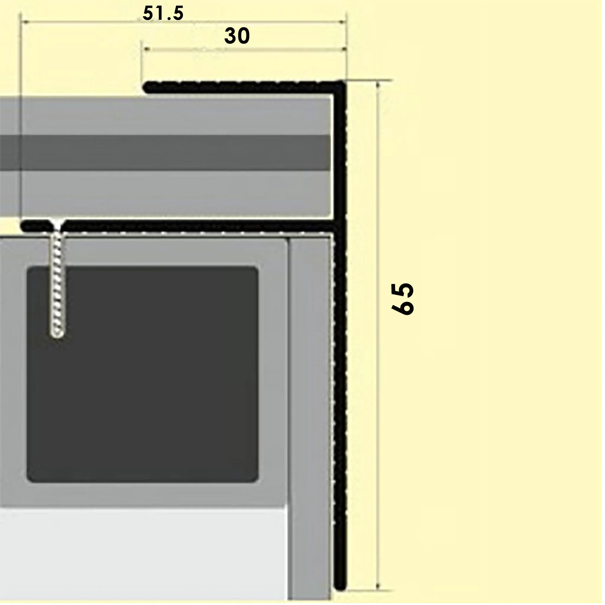 Профиль алюминиевый F-образный, 65 X 30, 270 см, для ступеней, террасной доски, Венге, 1 шт Купить оптом Профиль алюминиевый F-образный, 65 X 30, 270 см, для ступеней, террасной доски, Венге, 1 шт — изображение 3