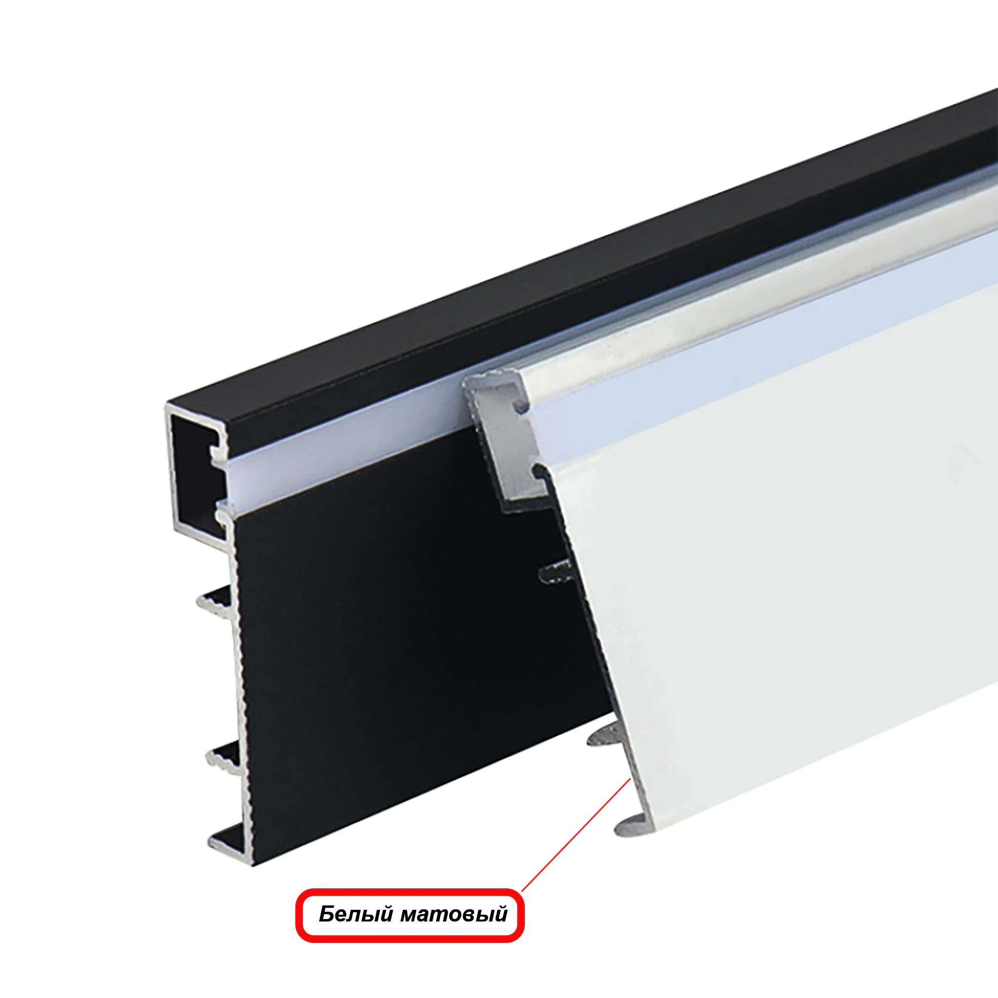 Соединитель алюминиевый для плинтуса LED-50-2500, Белый матовый, 2 шт Купить оптом Соединитель алюминиевый для плинтуса LED-50-2500, Белый матовый, 2 шт — изображение 4