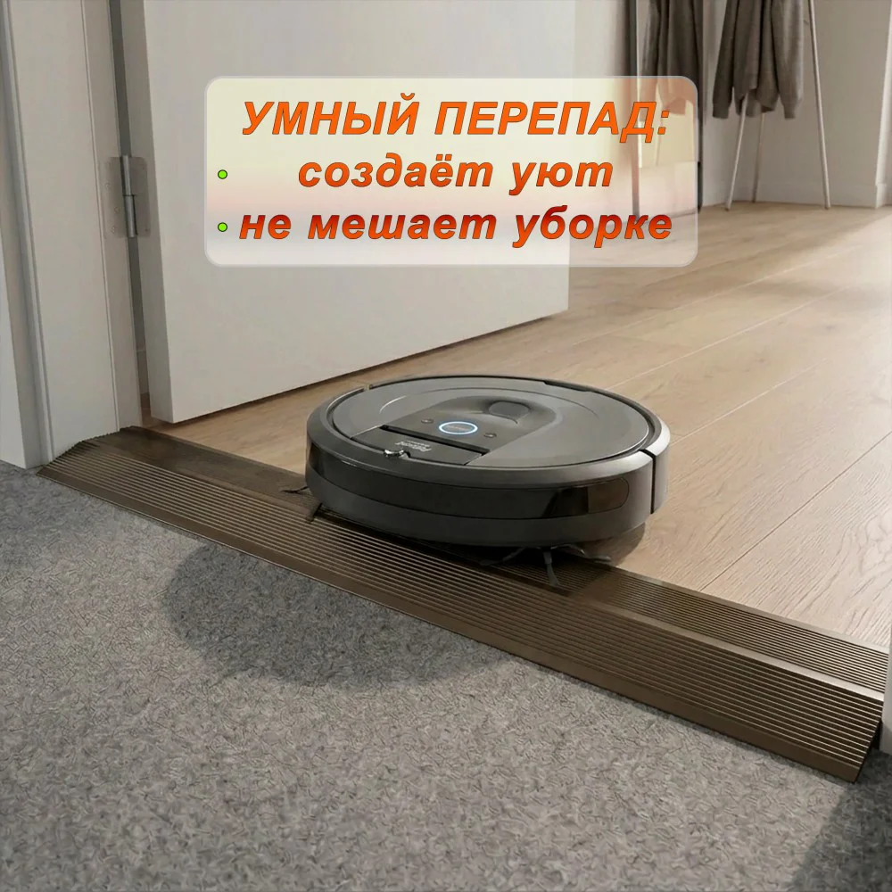 Порог разноуровневый, 54 x 1000 мм, перепад 25 мм, Шампань матовый, 1 шт Купить оптом Порог разноуровневый, 54 x 1000 мм, перепад 25 мм, Шампань матовый, 1 шт — изображение 3
