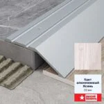 Порожек разноуровневый 39 х 1800 перепад до 10 мм Ясень, 1 шт