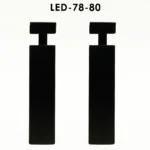 Соединитель алюминиевый для плинтуса LED-78-80, Черный матовый, 2 шт