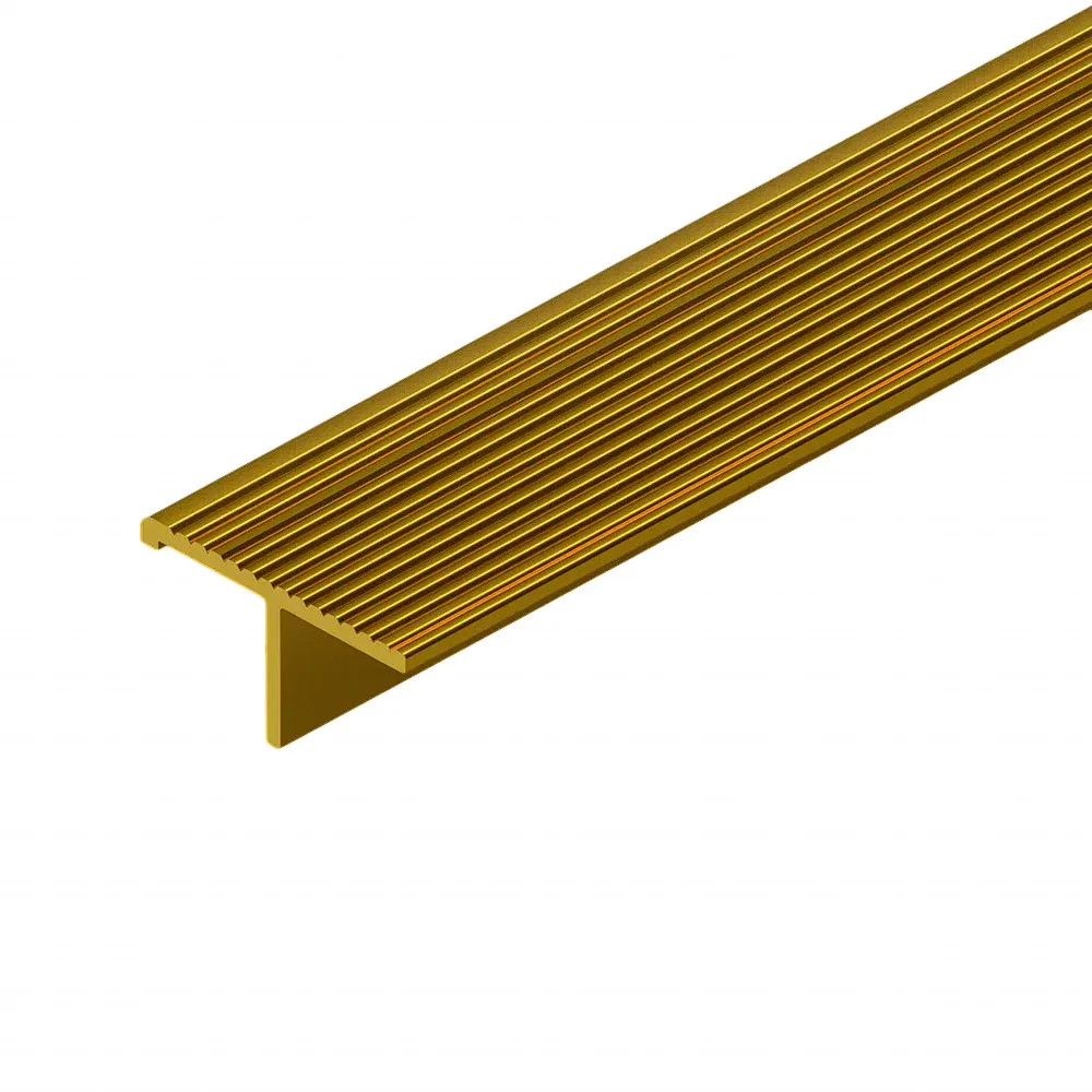 Рифленый профиль , лестничный, CEZAR-PVL-79X23, 250 см, Латунь полированная, 1 шт — изображение 7