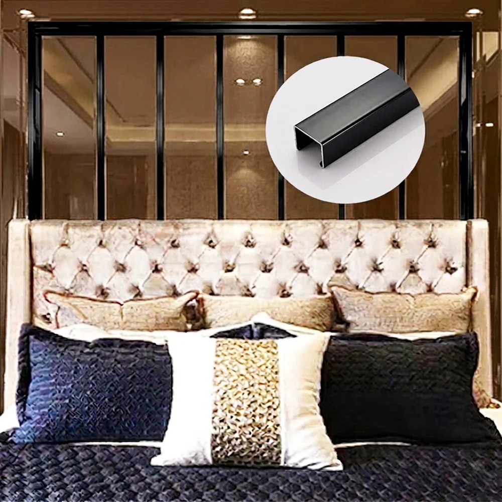 Профиль для плитки, П-образный, ширина 8 мм, высота 10 мм, нержавеющая сталь, Чёрный матовый, 1 шт — изображение 5