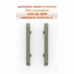 Заглушка левая и правая для напольного алюминиевого плинтуса ABS-80-3000, Шампань матовый, 2 шт