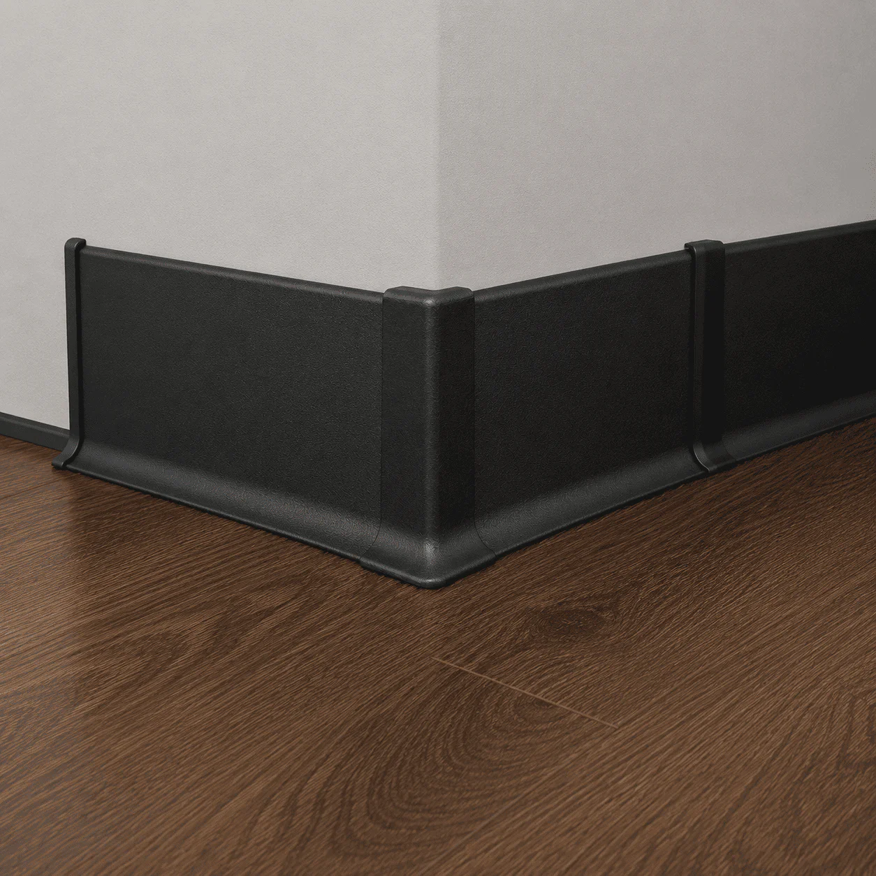 Плинтус напольный алюминиевый L-образный, высота 100 мм, длина 3000 мм, Черный муар, 1 шт — изображение 7