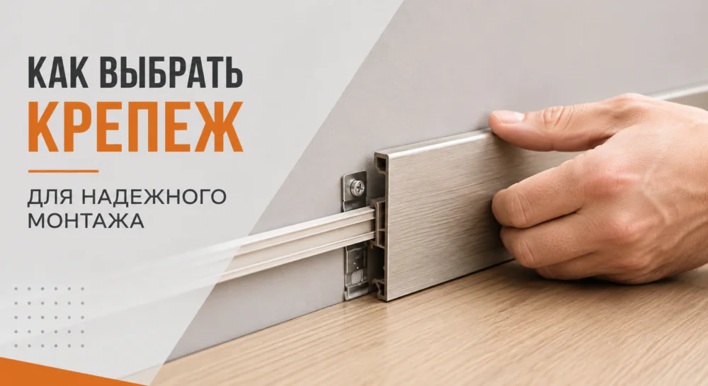 Как правильно выбрать крепеж для монтажа напольного плинтуса